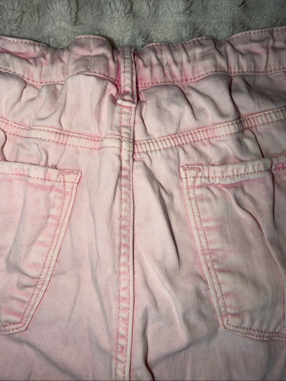 Risen High-Rise Light Pink Distressed Denim Shorts 😍 - Picture 7 of 11